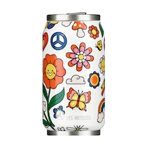 Les Artistes Paris Isı Yalıtımlı Kutu Çelik Termos 280ml Happy Çok Renkli