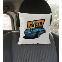 Bk Gift Street Racer Tasarımlı Kare Araç Koltuk Yastığı-1