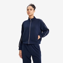 Lescon Lacivert Kadın Fermuarlı Sweatshirt 26n-2113