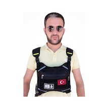 Motorcu Göğüs Çantası Reflektörlü Su Geçirmez Kan Grubu B+