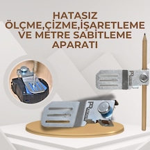 Hatasız Ölçme ,çizme, İşaretleme Ve Metre Sabitleme Aparatı