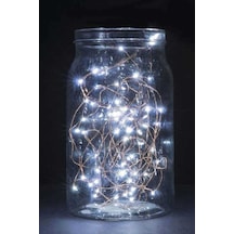 5mt Peri Beyaz 50 Led Pilli Noel Parti Yılbaşı Ağaç Dekoratif Aydınlatma Lambası Animasyonlu Süsleme