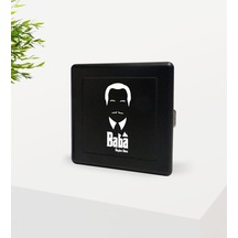 Kişiye Özel Godfather Baba Tasarımlı Siyah Metal Sigara Tabakası- N11.1582