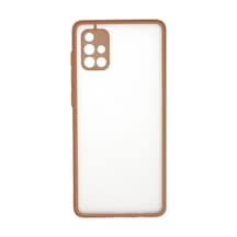 Samsung Galaxy Uyumlu A71 Kılıf Montreal Silikon Kapak - Pembe İtdark25416