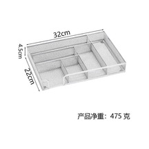 Ganzhoushop Masaüstü Düzenleyici Tepsi Metal Ağ Depolama Tepsisi Kalemler İçin Bölücü İle Masaüstü Aksesuarları Mutfak Banyo Makyaj Ve Ofis Malzemeleri Gümüş