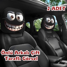 Dişlek Çift Taraflı Dekoratif Oto Başlık Kılıfı/Maske 2'li