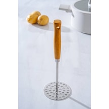 Acar Evero Ahşap Saplı Çelik Patates Ezici - 25 Cm