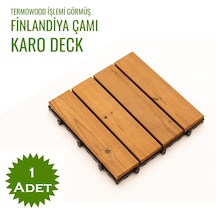 Pafu Sunsoe Fin Çamı Balkon Bahçe Ahşap Yer Döşemesi Karo Deck 30x30 Cm - 1 Adet 0,09m2