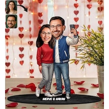 Bk Gift Kişiye Özel Sevgili Karikatürlü Ahşap Biblo -16, Fotoğraftan Karikatür, Sevgililer Günü Hediyesi, Ev Hediyesi Kobitmeyencom36343 Bk Gift