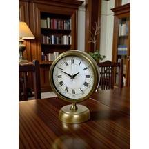 Aurum Retro 25x20 Eskitme Metal Masa Saati Kırmızı - Kahverengi