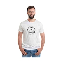 Turn Up Charlie Classic Logo Baskılı Beyaz Erkek Tshirt