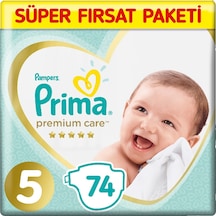 Prima Premium Care 5 Beden Bebek Bezi 74 Adet
