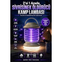 Usb Şarjlı Led Sivrisinek Öldürücü Kamp Lambası Uv Mor Işıklı Elektrikli Sinek Kovucu Bahçe Balkon Ç