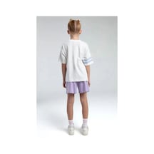 Rolypoly Kız Çocuk Şort Takım - Beyaz/lila Beyaz/lila