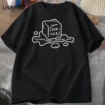 Tarzsokak Funny Ice T Shirt Men Women Summer Cotton Short Sleeve T-shirt Casual O Neck Printed Tee Shir 3062 Siyah