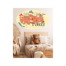 Oval Türkiye Haritası Duvar Sticker