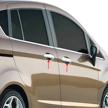 Ford B-Max Uyumlu 2012-2017 Krom Kapı Kolu 4 Kapı Paslanmaz Çelik