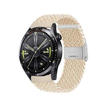 Sneezy Huawei Watch Gt5 46mm İle Uyumlu 22mm Metal Klips Solo Fiberlink Örgü Kordon