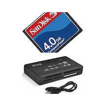 Sandisk Compact Flash 4 Gb Cf Hafıza Kartı+Kart Okuyucu