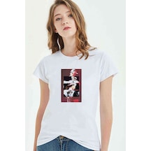 Moonbyul Baskılı Beyaz Kadın Tshirt