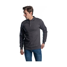 Şensel, Sweatshirt, Koyu Gri, Polo Yaka -107E5432- Pamuklu
