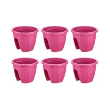 Sy-5712 Opal Yuvarlak Küpeşte Balkon Saksı Vişne 7.5 Litre 6 Adet