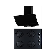 Itimat 1531 + DV7030 2'li Büyü Siyah Ankastre Set