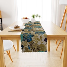 Modern Renkli Altın Mor Dijital Baskılı Süet Dokuma Runner 40x140