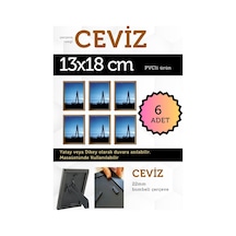 Ceviz-6 Adet Pvc Li 13x18 Cm 22mm Bombeli Çerçeve Fotoğraf Resim Çerçevesi Ayaklı Veya Duvara Asma Yatay-dikey 16074084