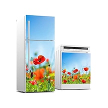 Buzdolabı Ve Bulaşık Makinası Beyaz Eşya Sticker Kaplama Gelincikler Diğer