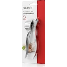 Paslanmaz Çelik Tipi Sarımsak Ezici - Profesyonel Metal Sarımsak Presi Ve Tahin/sos Yardımcısı Açık Gri