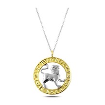 ​Gümüş Gold Aslan Burcu Kolye (510925383)