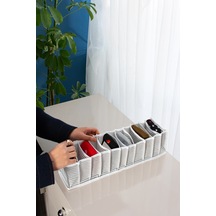 Small 11 Gözlü Çekmece Içi Düzenleyici Organizer 12 X 40 X 12 Kumaş Gri Tr Diğer