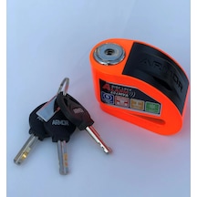 Armor 606Mva 6 Mm Alarmlı Disk Kilidi Turuncu