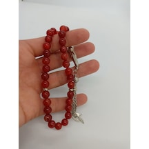 Doğaltaş Tespih / Osmanlı Kırmızı Akik Taşı Tespih -1039