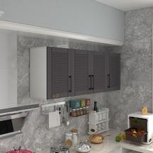 Kenzlife Hazır Mutfak Dolabı Soğan90 Gri Mod2 90 160 32 Mebran Kapak Suntalam Gövde Beyaz