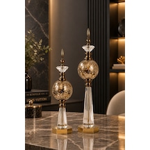 Bronz Kristal Detaylı Metal Dekoratif Aksesuar