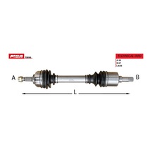 Mga-70896 - Aks Sol Komple - Cıtroen: C5 Dw10ated 2.0hdı 8v