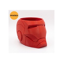 Iron Man Tasarımlı 3d Baskı Kırmızı Patlamış Mısır Kasesi Dekoratif Çerezlik Ve Masaüstü Organizer