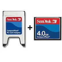Sandisk 4Gb Compact Flash Kart + Pcmcıa Adaptör