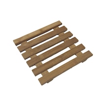 Doğal Bambu Nihale, Kare Şekilli, 15x15 Cm, Sıcak Tencere Altlığı Diğer