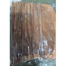 Ahşap Tarak 12'li Paket Dar Dişli Oval Karışık Renk
