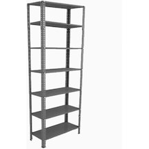 43x75x250 7 Katlı Çelik Raf Galvaniz