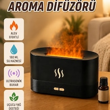 180 Ml Alev Efektli Ultrasonik Aroma Difüzörü Usb Hava Nemlendirici