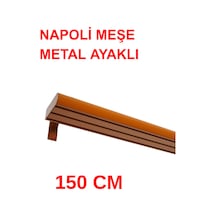 Napoli Metal Başlıklı Üçlü Dekoratif Ray Korniş Modern Rustik-meşe 150 Cm Meşe