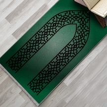 Evaşk Namazlık Dokuma Halı Kaymaz Muslumana Seccade 80 x 130 YEŞİL EVAŞK405D80