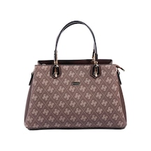 Silver Polo Sp1253 Kadın El Çantası Monogram Kahve-kahve