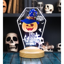 Halloween Şapkalı Bal Kabağı Cadılar Bayramı Hediyesi Led Lamba