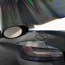 Koyu Siyah Hologram Petek Desen Far Stop Filmi Far Folyosu Far Çizik Çizilme Engelleyici Folyo 100 X 30 Cm 00 Şüscaroto Aksesuar
