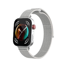 Huawei Watch Fit 5 İçin Kordon Hasırlı Woven Sport Loop Beyaz Watch Fit 5 İle Uyumlu Kordon - Beyaz Çok Renkli